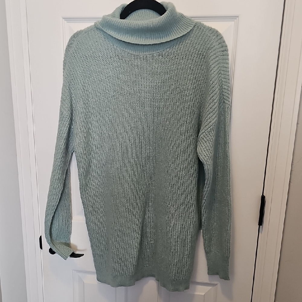 Maurices Mint Green Cowl Neck Sweater with Relaxed Fit
